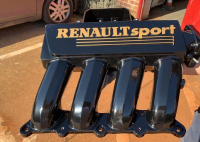 Pair of Renault Sport inlet manifolds finished in high-gloss ceramic