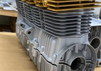 Motorcycle engine casings finished in V-Series ceramic coating