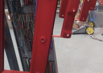 Pair of crinkle effect cam covers after coating